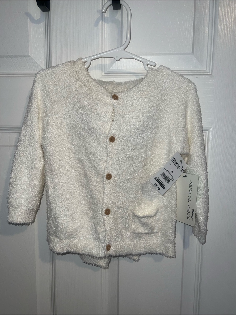 Modern Moments Cream Plush Button-Front Kids Vest